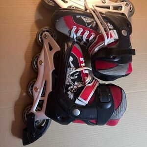 Red and Black Kids Inline Skates Mongoose Youth 1-4